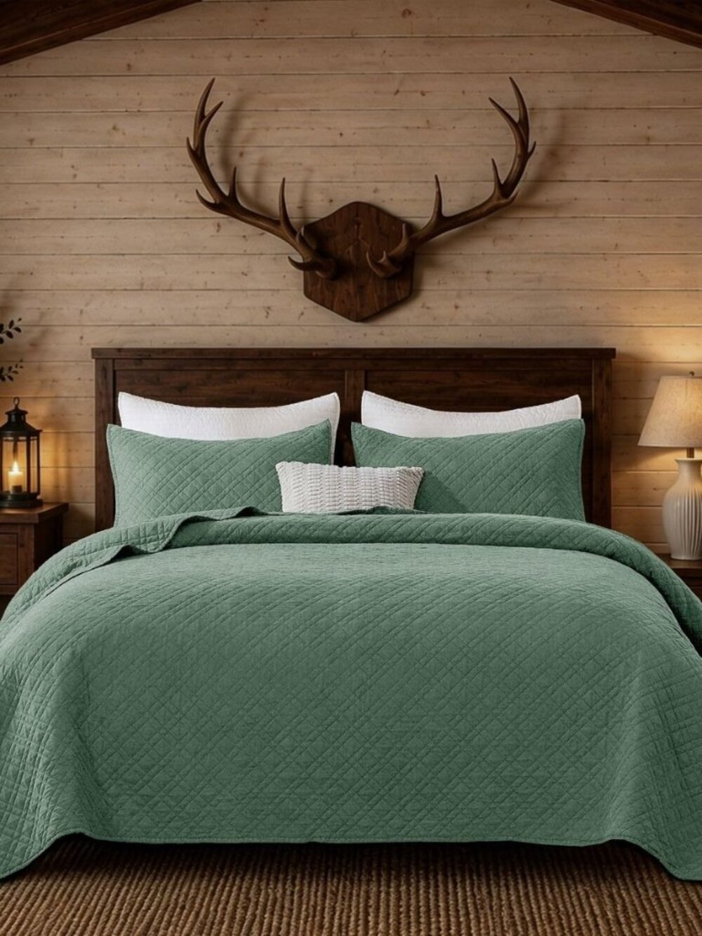 Cali King Quilt Set with Shams Lightweight Quilted Bedspread Coverlet Thin